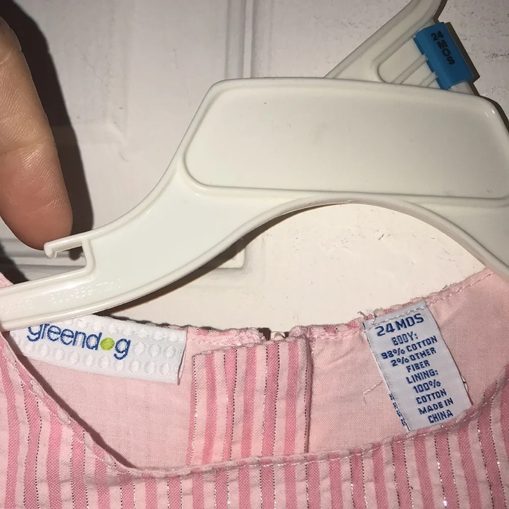 Girl’s NWT 2-pc Greendog Seersucker Dress Set